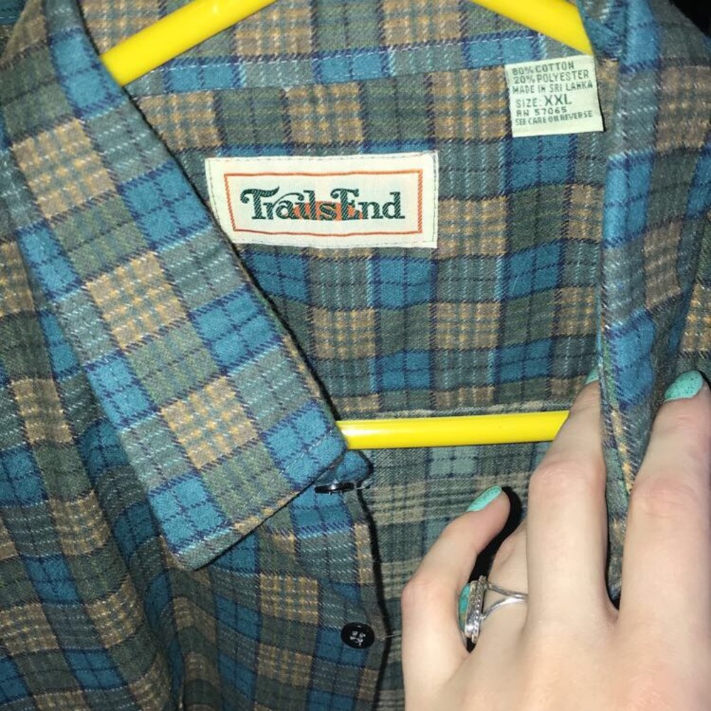 Trails End Hand-painted Plaid Shirt